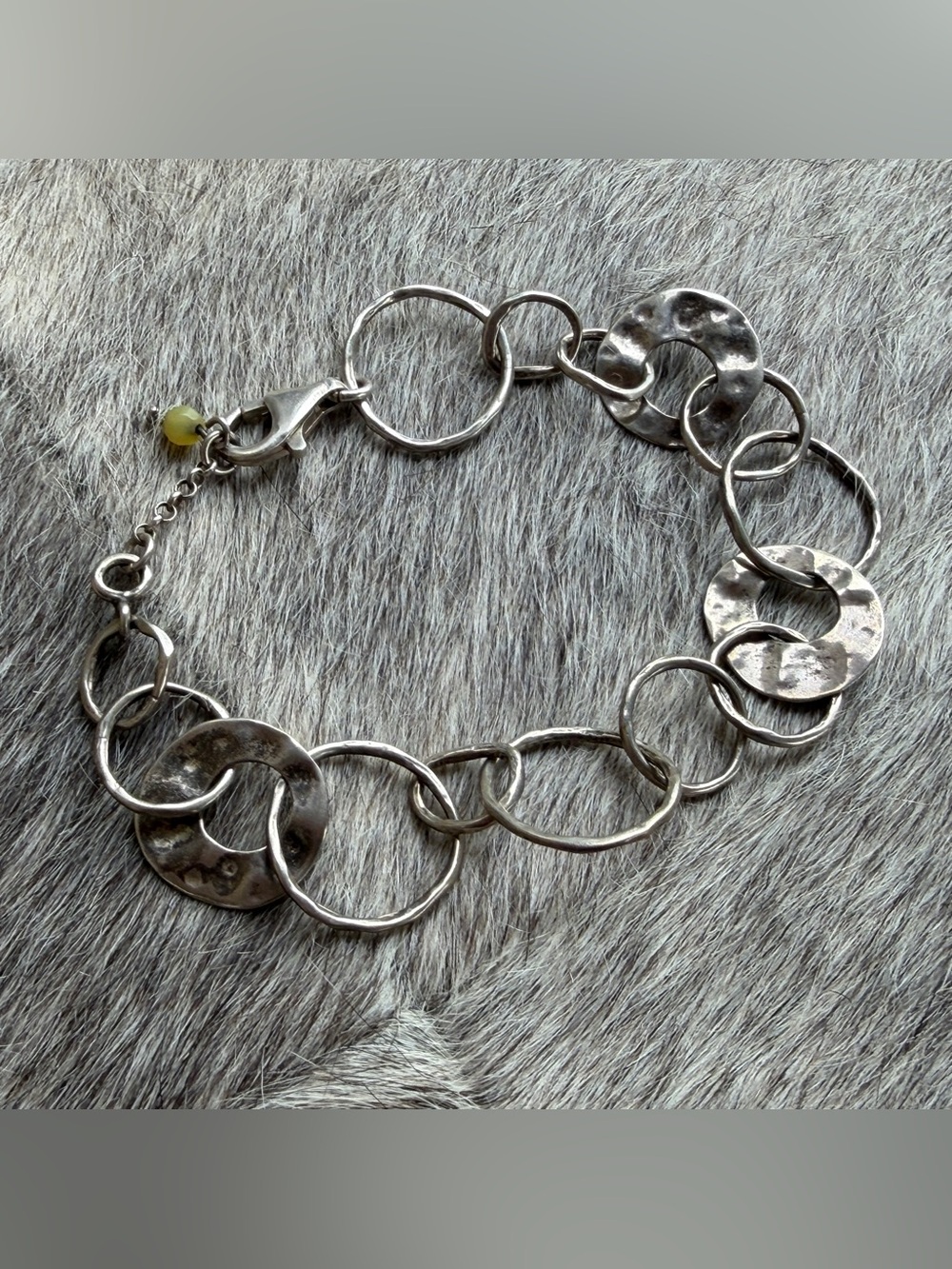 Silpada Hammered Sterling Silver Link Bracelet